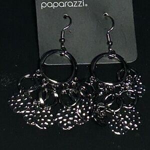 Paparazzi Shimmering Silver Hoop Earrings
